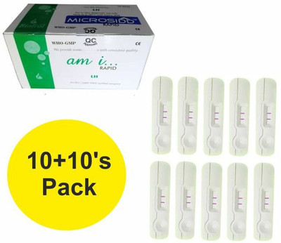 MICROSIDD Am i LH 10 Ovulation + 10 Pregnancy Ovulation Kit(10 Tests, Pack of 1)