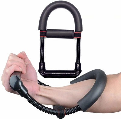 riyafitness Adjustable Forearm Strengthener Wrist Exerciser Equipment for Uper Arm Hand Grip Hand Grip/Fitness Grip(Black)