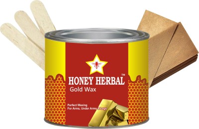 HONEY HERBAL One of the best hair removal wax for perfect waxing( arms,legs and under arm) gold wax 600gm) Wax(591 g)