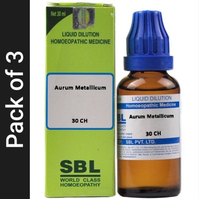 SBL Aurum Metallicum 30 CH Dilution(3 x 30 ml)