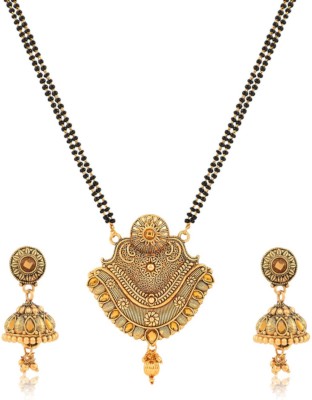 Bhagya Lakshmi Alloy Gold-plated Gold, Black Jewellery Set(Pack of 1)