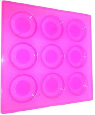 R H lifestyle ROUND SHAPE Silicone SOAP Mold WITH 9 CAVITIES ( 20 X 20 X 1 CM) Silicone Fondant & Gum paste Mould 9(Pack of 1)