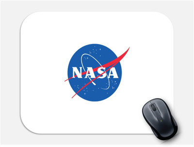 Pankrut NASA Printed Design Non-Slip Rubber Base Gaming & Laptop (MPAD0053) Non Slip Base Mousepad(White)