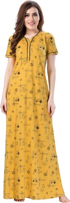 AV2 Women Nighty(Yellow)