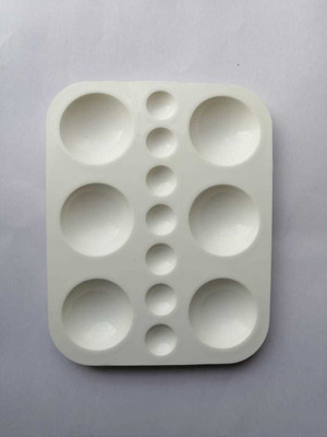 AISH Plastic 13 Paint Wells Palettes(Set of 1, White)