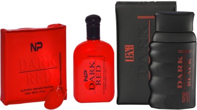 NP NEW PERFUMES DARK RED - DARK BLACK AQD Perfume  -  200 ml(For Men & Women)