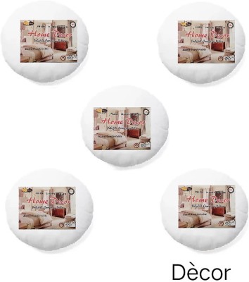 Decor pack of 5 round cushions extra soft 16*16 inches Polyester Fibre Smiley Sleeping Pillow Pack of 5(Multicolor)