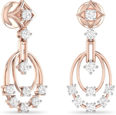 PC Jeweller The Shivangi Rose Gold 18kt Diamond Stud Earring