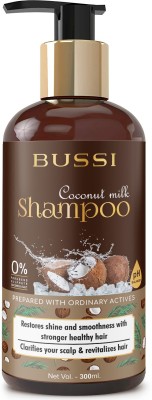 bussi l Coconut Milk Shampoo- For Hair Nourishment and Hair Growth - Free from Mineral Oils, Sulphates & Parabens(300 ml)