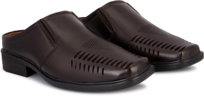 Shoe Day BACK OPEN BANTU Slip On For Men(Brown , 14)