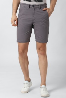 PETER ENGLAND Solid Men Grey Chino Shorts