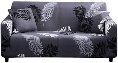 HOUSE OF QUIRK Polyester Floral Sofa Cover(Grey Pack of 1)