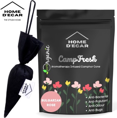 Home Decor Camp-Fresh Aromatherapy Infused Camphor Cone Bulgarian Rose Diffuser Set(60 g)