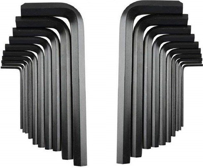 Qualigen 20 Pieces Hex Allen Key Wrench L Shape Repair Tool Set Allen Key Set