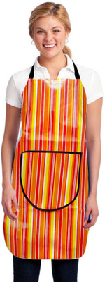n g products Polyester Home Use Apron - Free Size(Orange, Single Piece)