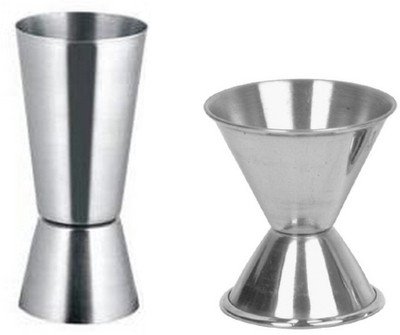 Dynore Dynore Stainless Steel Set of 2 Double Sided Peg measures - 30&60, 20&40 ml each 2 - Piece Bar Set(Stainless Steel)