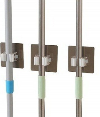 Eopzo Multicolor Plastic Broom Holder(3 Holders)