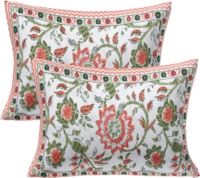 VANI E Floral Cushions & Pillows Cover(Pack of 8, 45 cm*71 cm, Orange)