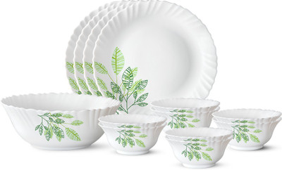 Larah by Borosil Pack of 13 Opalware Fauna Dinner Set (Microwave Safe)