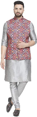 abeer fashion Men Kurta Churidar Ethnic Jacket Set