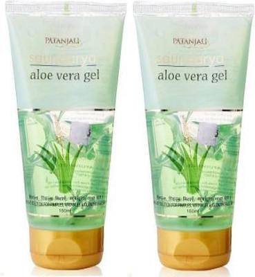 PATANJALI Saundarya Aloevera Gel COMBO(150mlX2=300ml) Face Wash(300 ml)