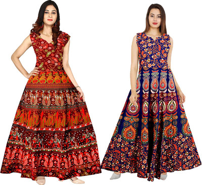 Shrisay fashion Women Gown Multicolor Maxi/Full Length Dress