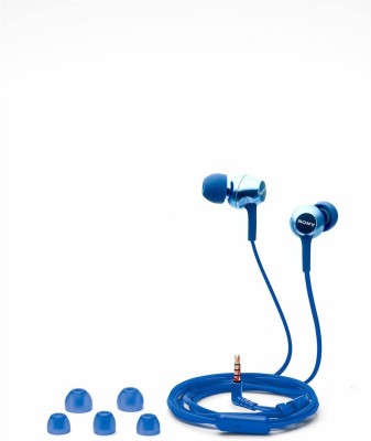 SONY MDR-EX255AP Gaming Earphones Clear Sound Extra Bass With Mic Wired Headset(Blue, In the Ear)