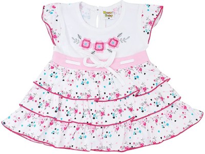 NammaBaby Baby Girls Midi/Knee Length Casual Dress(Multicolor, Cap Sleeve)