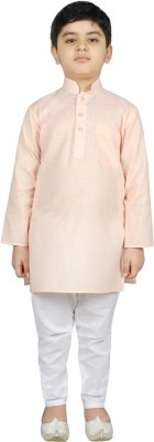 SG YUVRAJ Boys Festive & Party, Casual Kurta and Pyjama Set(Pink Pack of 1)