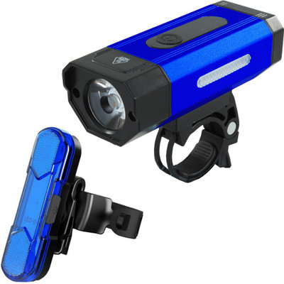 SHIVEXIM NEW LED Bike Light Waterproof Super Brightest 800 lm Rechargeable and Tail Light LED Front Rear Light Combo(Blue)
