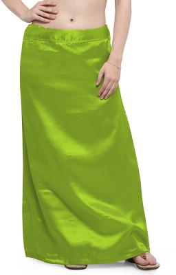 Disson Light Mehandi Green Satin Silk Petticoat Satin Blend Petticoat(Free)