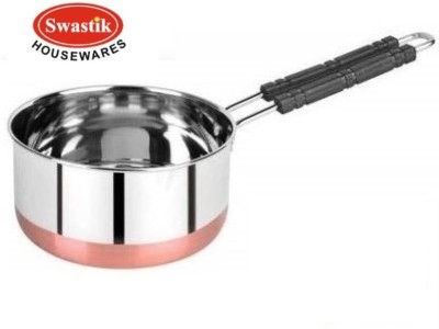 Swastik Housewares Stainless Steel Copper bottom Sauce Pan / MILK PAN / TEA PAN Sauce Pan 18.5 cm diameter 2 L capacity(Stainless Steel, Copper)