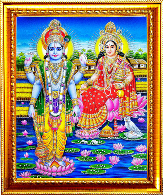 SUNINOW vishnu laxmi photo frame |vishnu photo Religious Frame