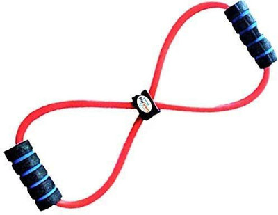 DITCAFOS 8 Type Muscle Chest Expander Resistance Rope Workout Pulling Exerciser Resistance Tube(Red)