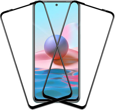 TINGTONG Edge To Edge Tempered Glass for Redmi Note 10(Pack of 2)
