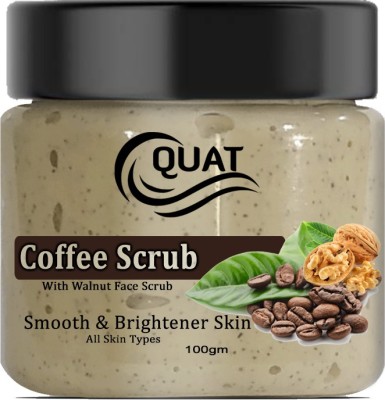 QUAT Coffee scrub Walnut scrub for facial, glowing skin, skin whitening scrub, Tan Removal  Scrub(100 g)