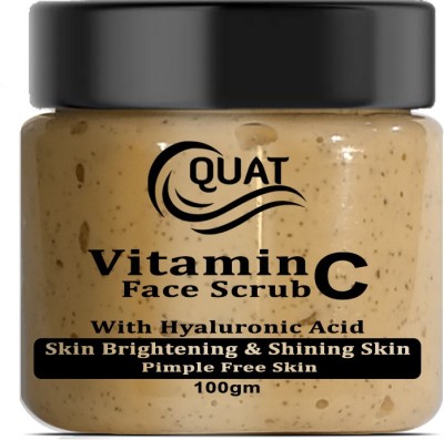 QUAT Vitamin C Face Scrub Tan Removal Repair Damage Caused By Sun Acne And Pimples Free Skin  Scrub(100 g)