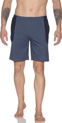 Dollar Solid Men Blue Sports Shorts