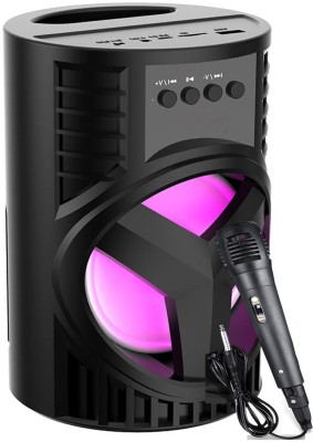 Musify 2021 Top Selling WS-03| Flashing DJ Lights| 3D Portable Loudspeaker HI-FI Multimedia Speaker |Splash Proof Water Resistant Stereo Thunder Beat Sound with { Free MIC } 10 W Bluetooth Speaker(Black, Stereo Channel)