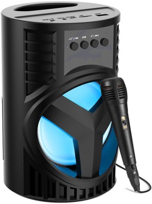 Musify Top brand WS-03| Flashing DJ Lights| 3D Portable Loudspeaker HI-FI Multimedia Speaker |Splash Proof Water Resistant Stereo Thunder Beat Sound with { Free MIC } 10 W Bluetooth Speaker(Black, Stereo Channel)