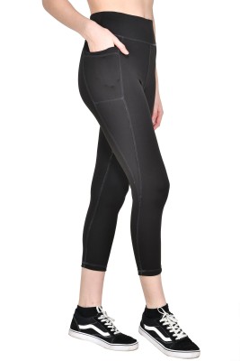 Actiwin Solid Women Black Tights