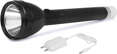 iDOLESHOP RECHARGEABLE FLASHLIGHT WITH DUAL LED BULBs Torch Torch(Black, 25 cm, Rechargeable)