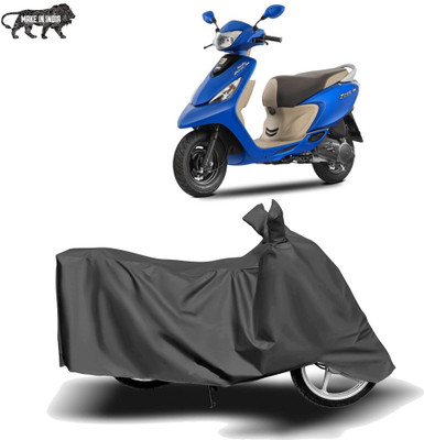 MOTOGENIX Two Wheeler Cover for TVS(Zest, Grey)