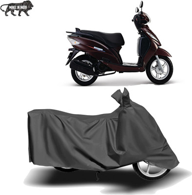 MOTOGENIX Two Wheeler Cover for TVS(Wego, Grey)