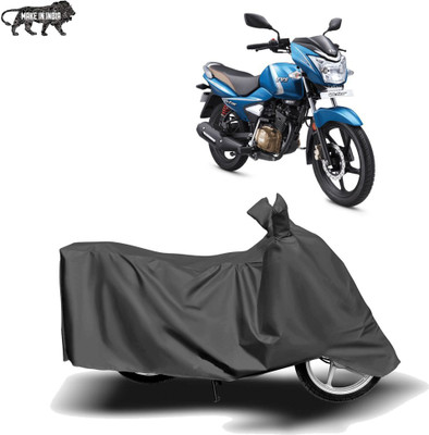 MOTOGENIX Two Wheeler Cover for TVS(Victor New, Grey)