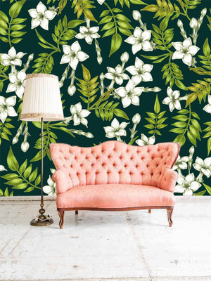 BPDESIGNSOLUTION Floral & Botanical Multicolor Wallpaper(41 cm x 325 cm)