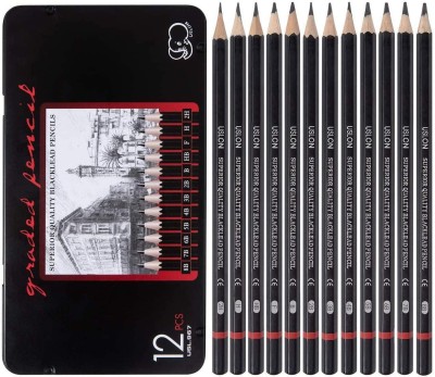 Corslet 12 Pieces Professional Drawing Sketching Pencil Art Drawing Graphite Pencil