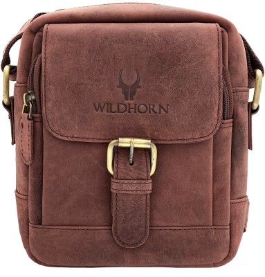 WILDHORN Brown Sling Bag Leather Sling Bag for Men