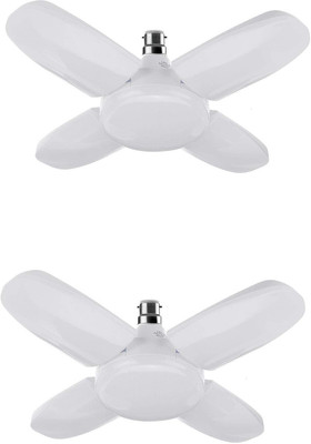 spark world 25 W Basic Decorative B22 LED Bulb(White, Pack of 2)