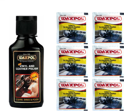 waxpol Liquid Car Polish for Dashboard, Leather(185 ml)